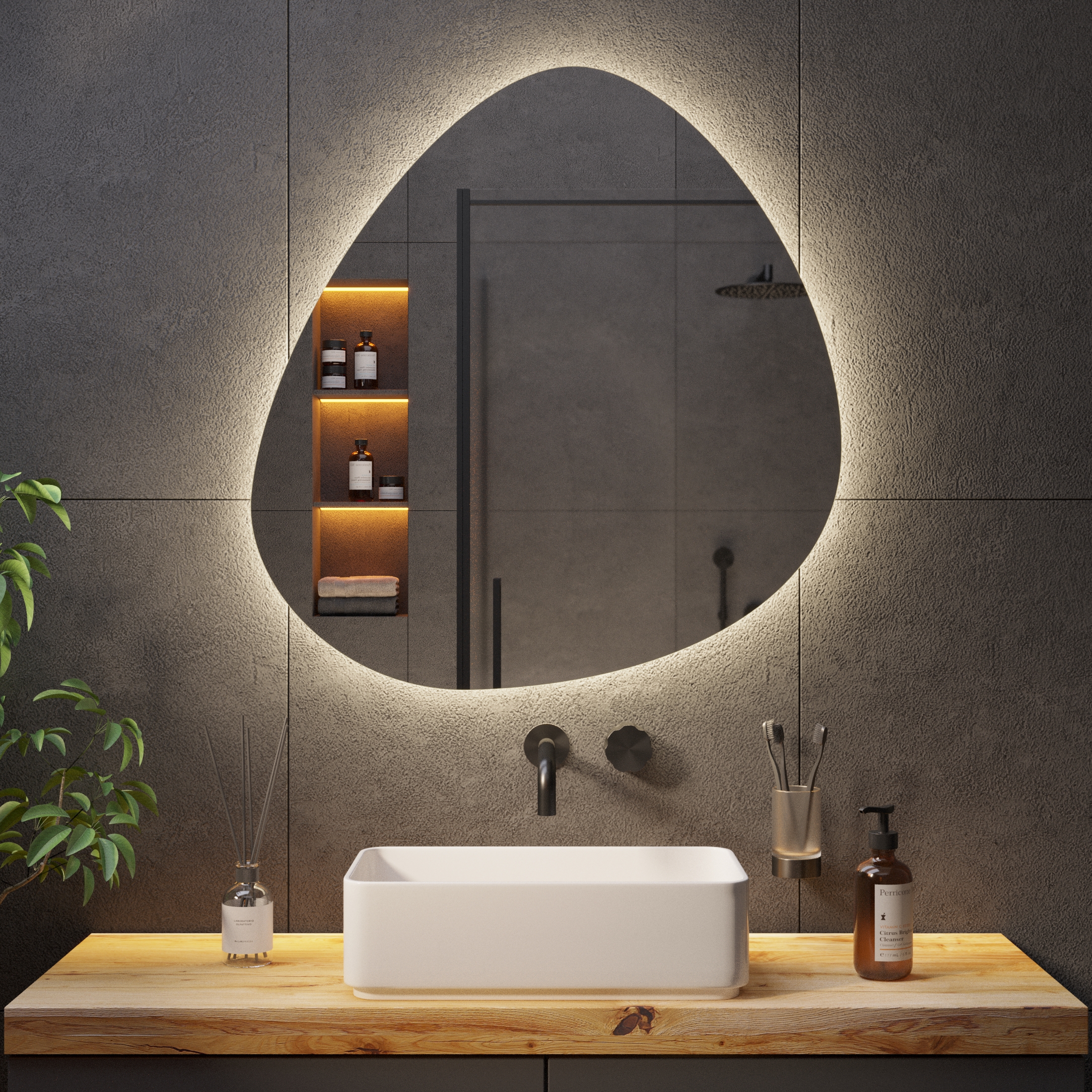 Зеркало с подсветкой Stone-11 - фото 3