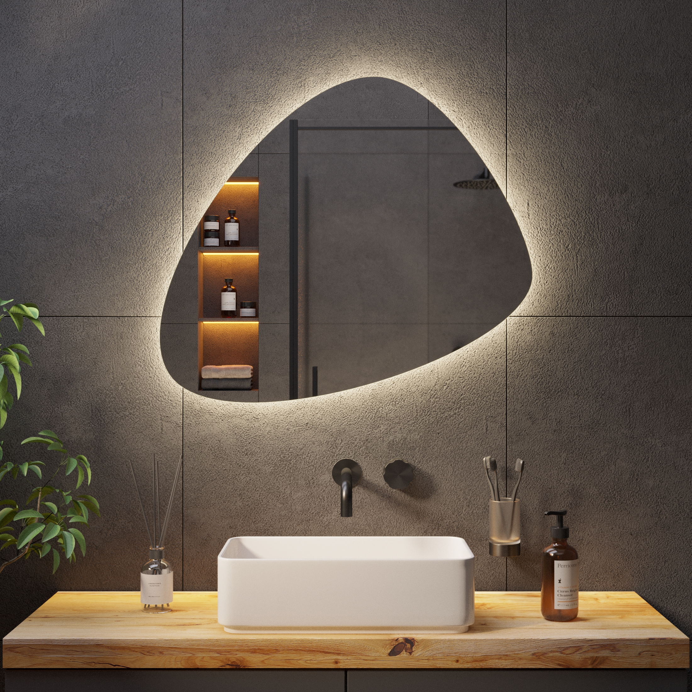 Зеркало с подсветкой Stone-13 - фото 5