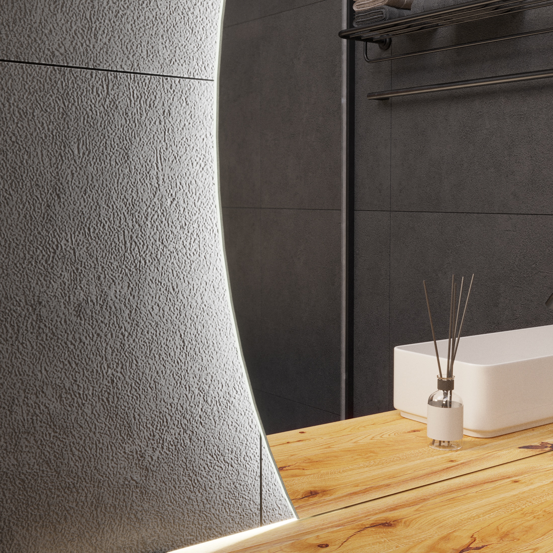 Круглое усеченное зеркало с подсветкой Ambilight - фото 2