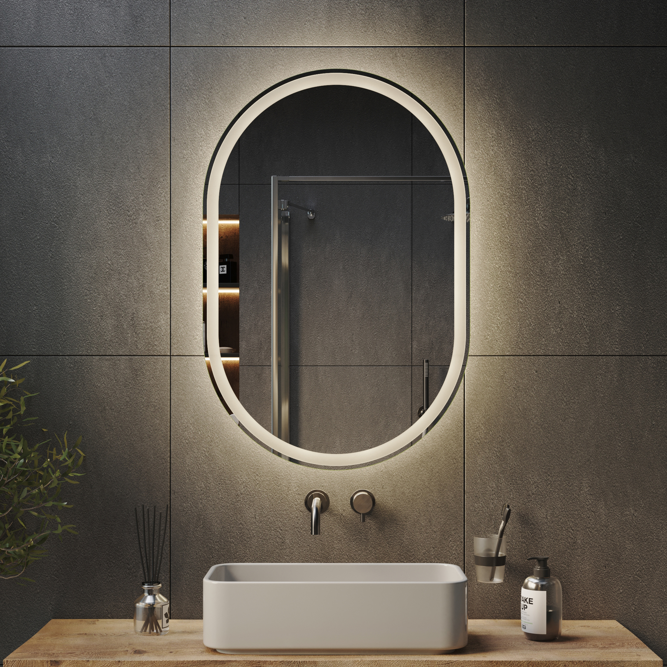 Зеркало с подсветкой Ellipse Line Ambilight - фото 5