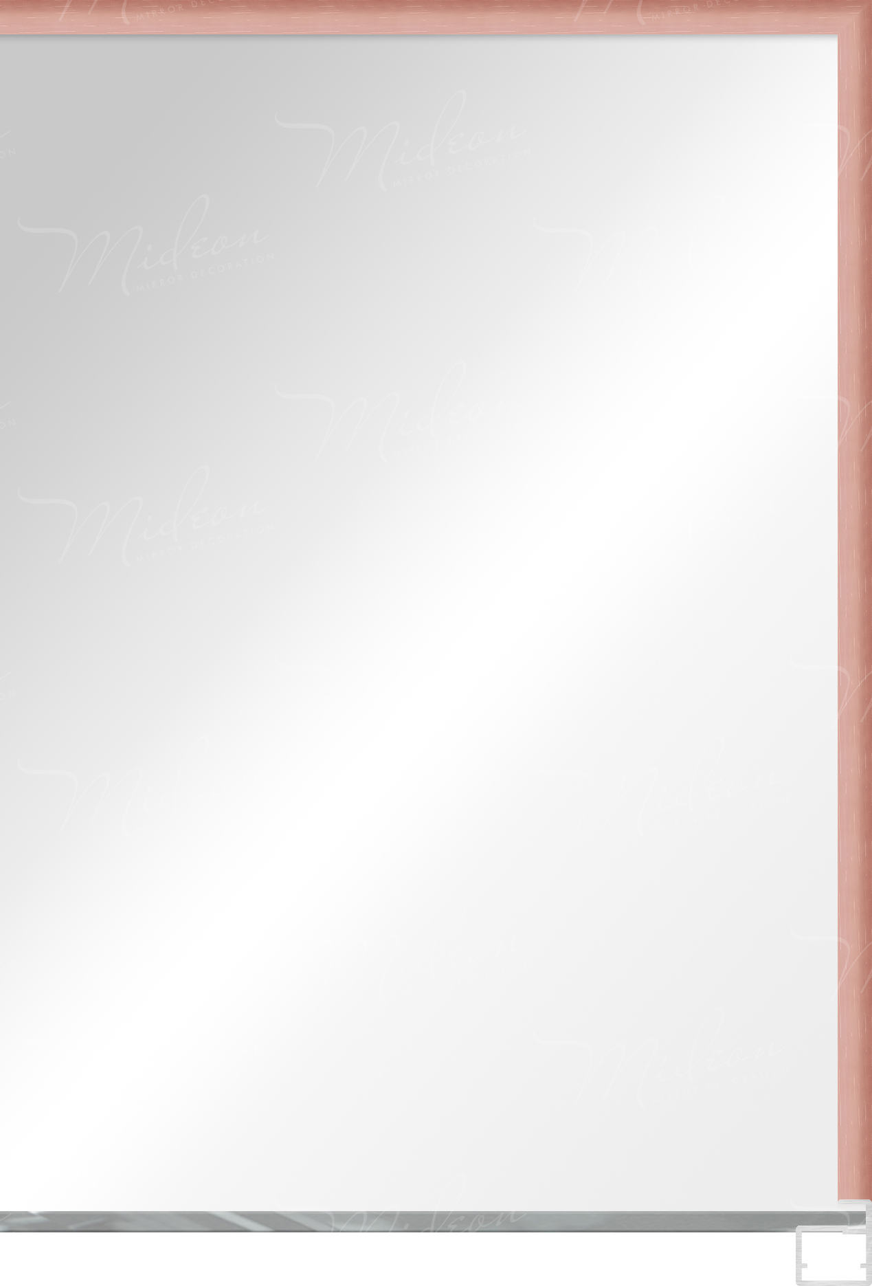 Зеркало в алюминиевой раме 08 «Премиум Розовое золото» - фото 2