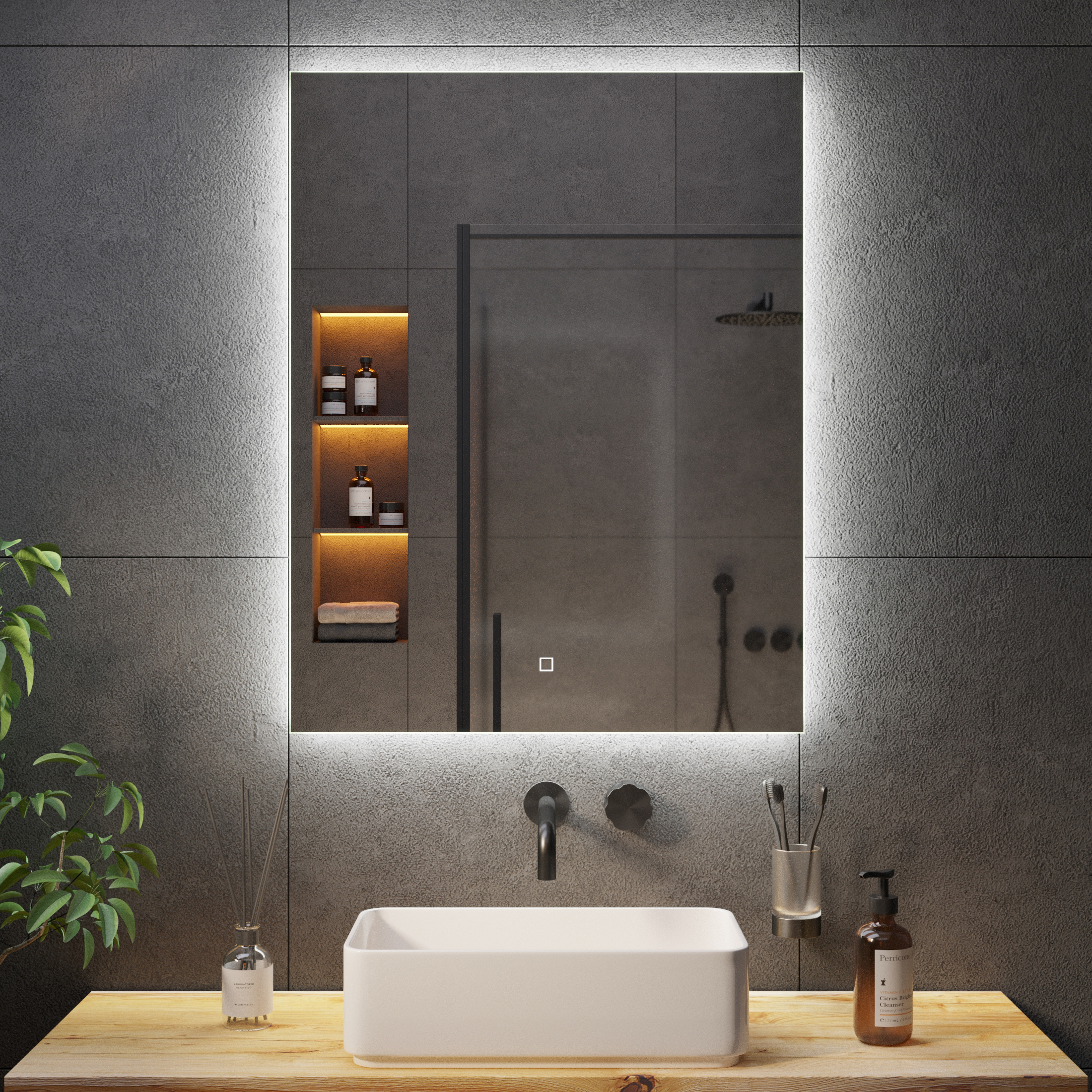 Зеркало с подсветкой 60х80 Ambilight Simple 5500К - фото 3