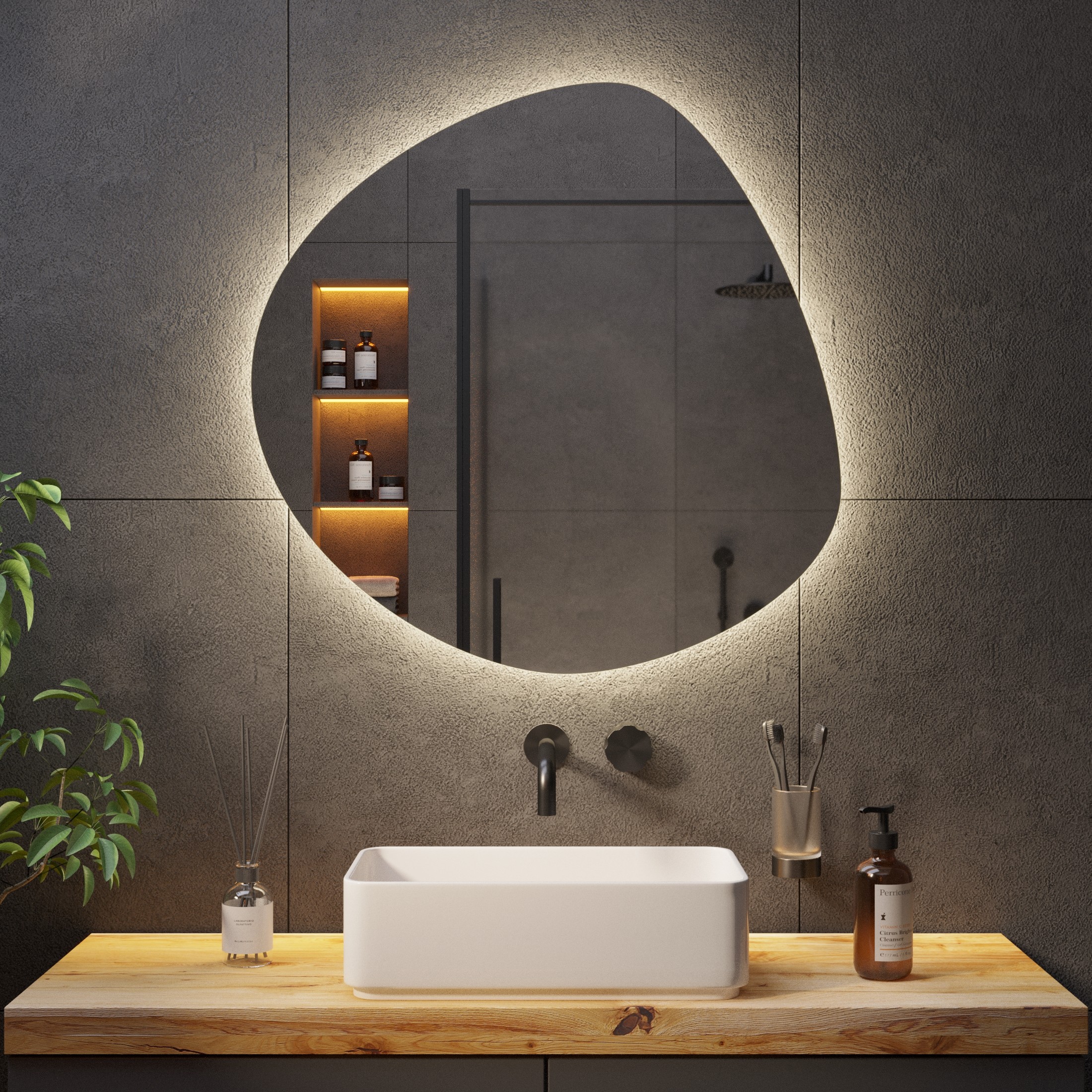 Зеркало с подсветкой Stone-10 - фото 4