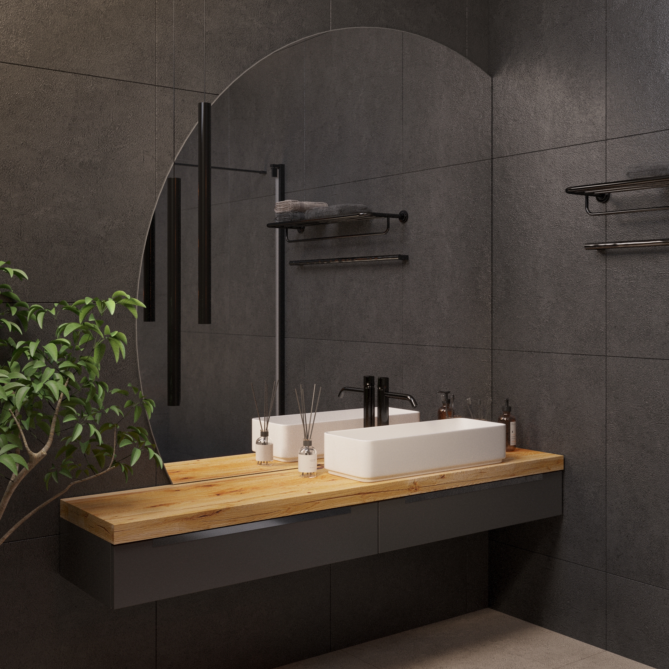 Круглое усеченное зеркало с подсветкой Ambilight - фото 6