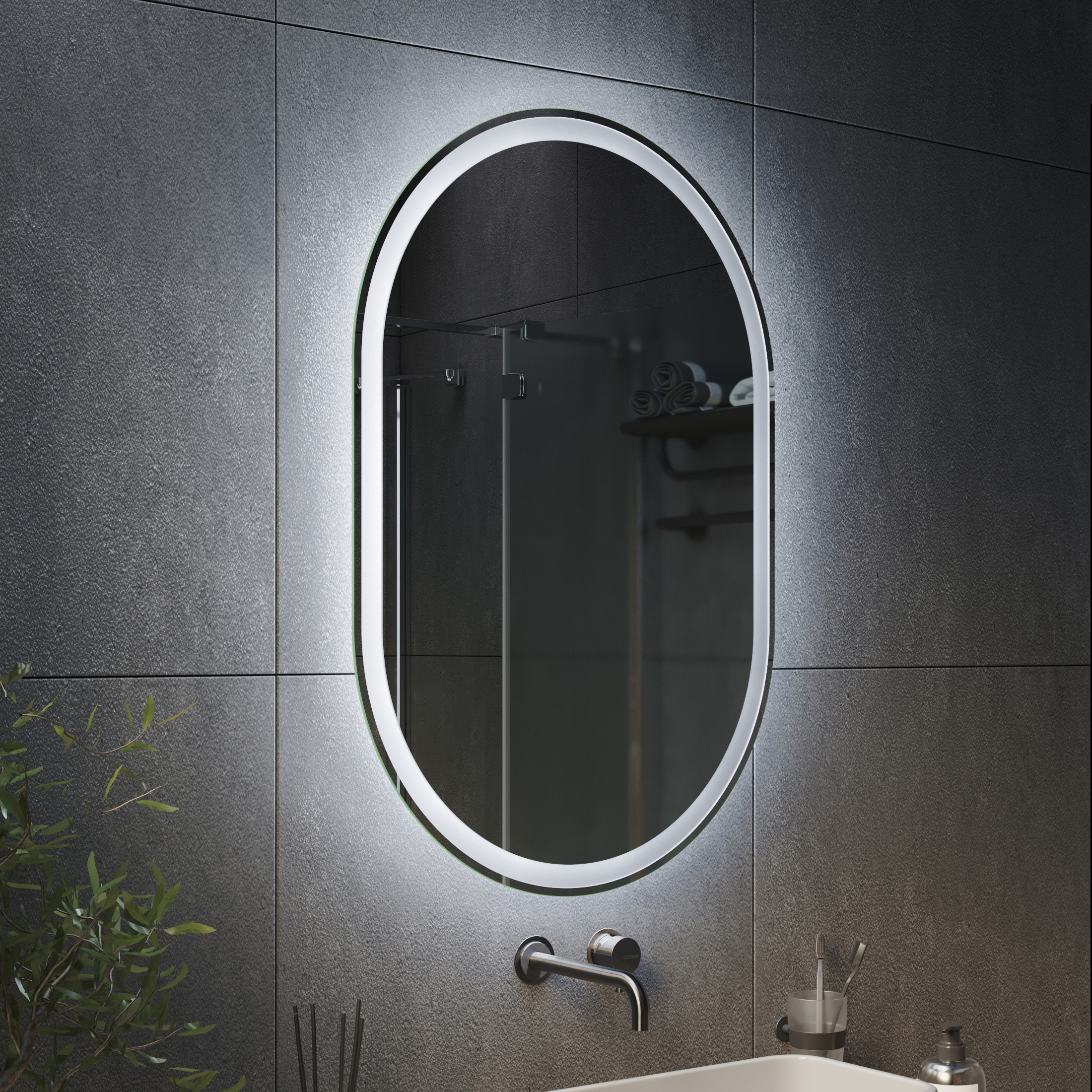 Зеркало с подсветкой Ellipse Line Ambilight - фото 3