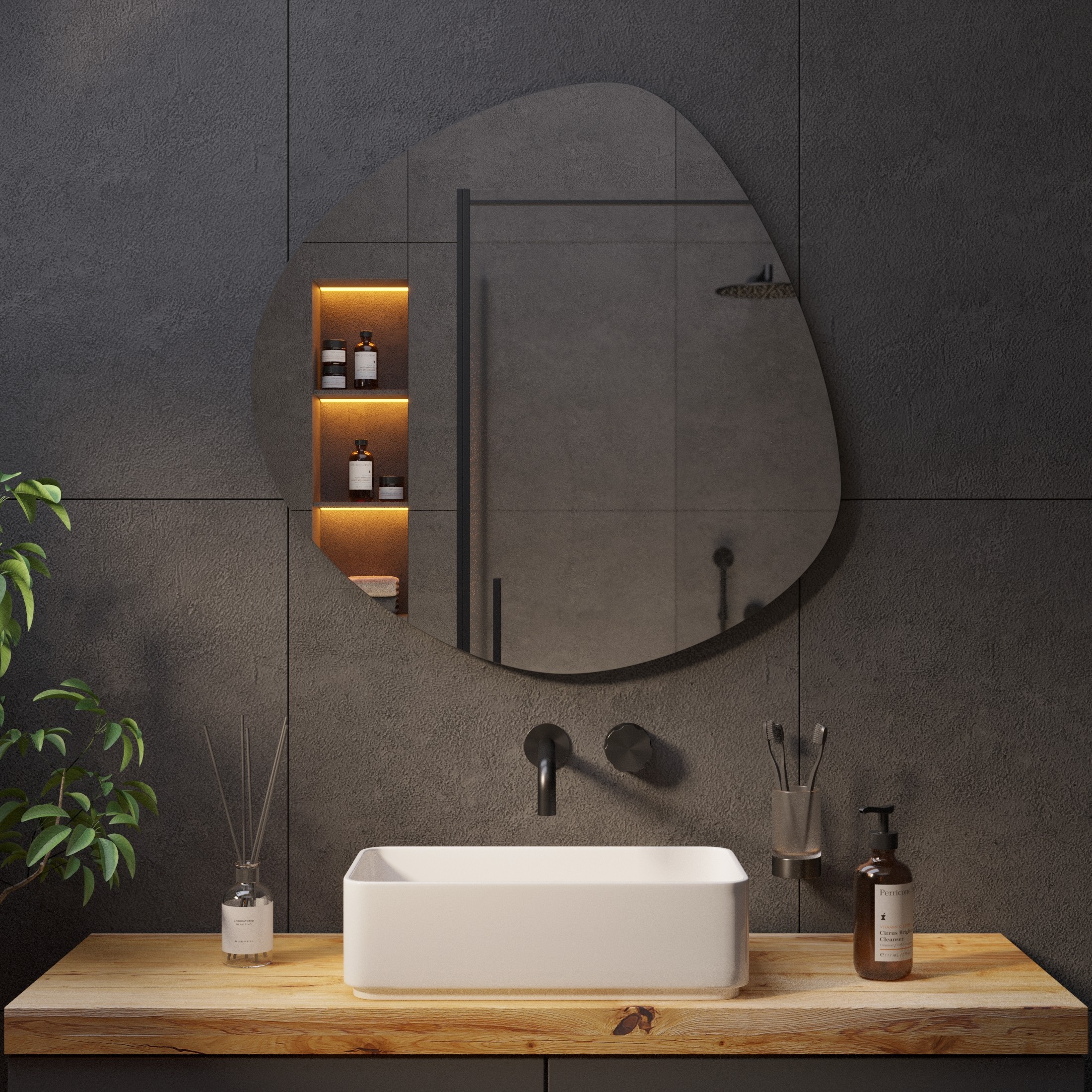 Зеркало с подсветкой Stone-10 - фото 6