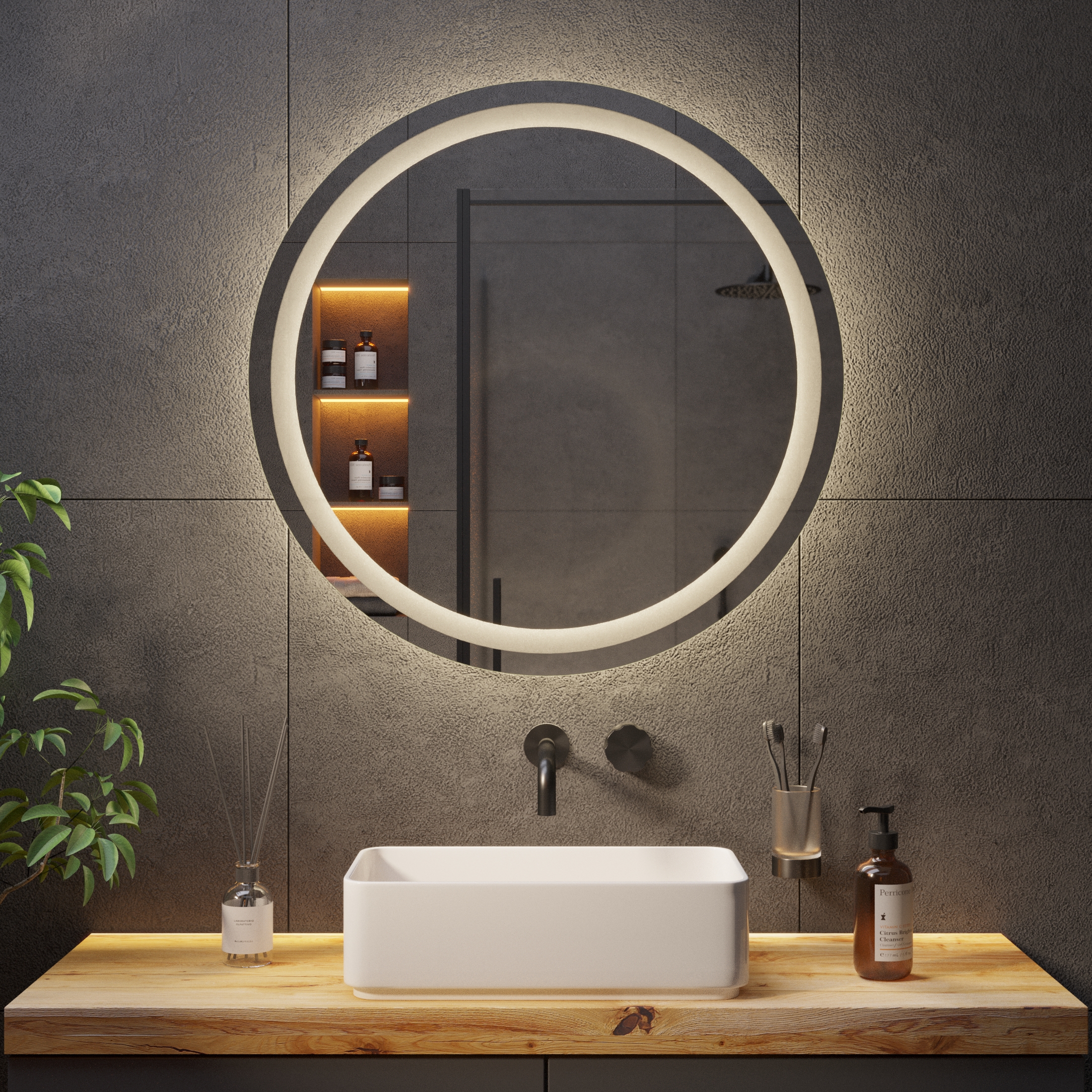 Круглое зеркало с подсветкой Ambilight 5 - фото 5