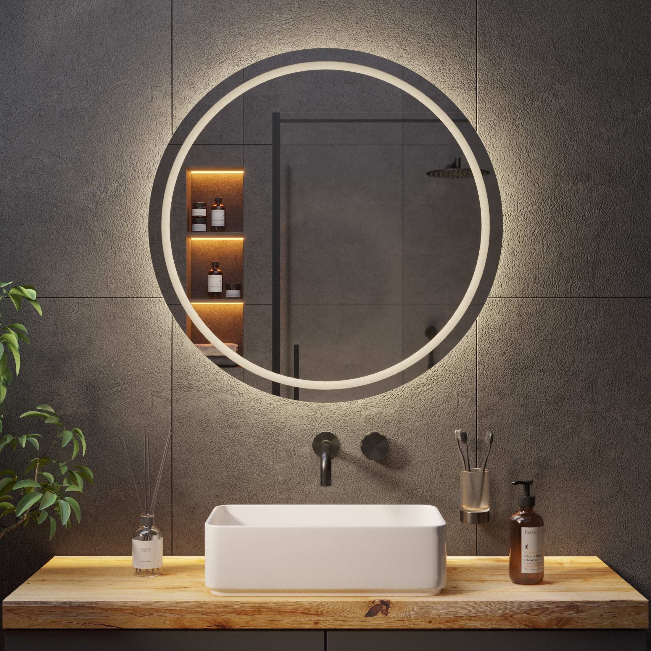 Круглое зеркало с подсветкой Ambilight 4 - фото 5