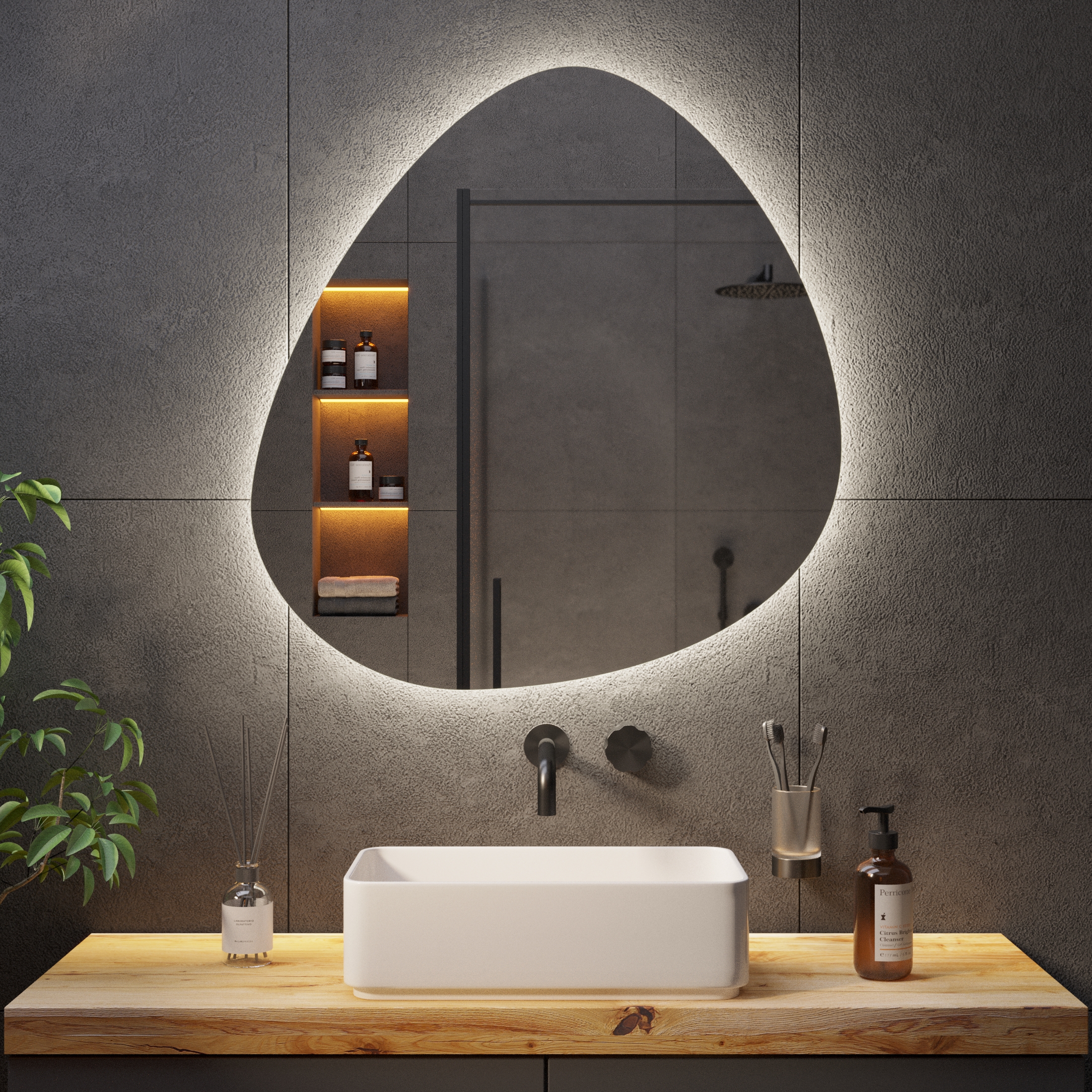 Зеркало с подсветкой Stone-11 - фото 4