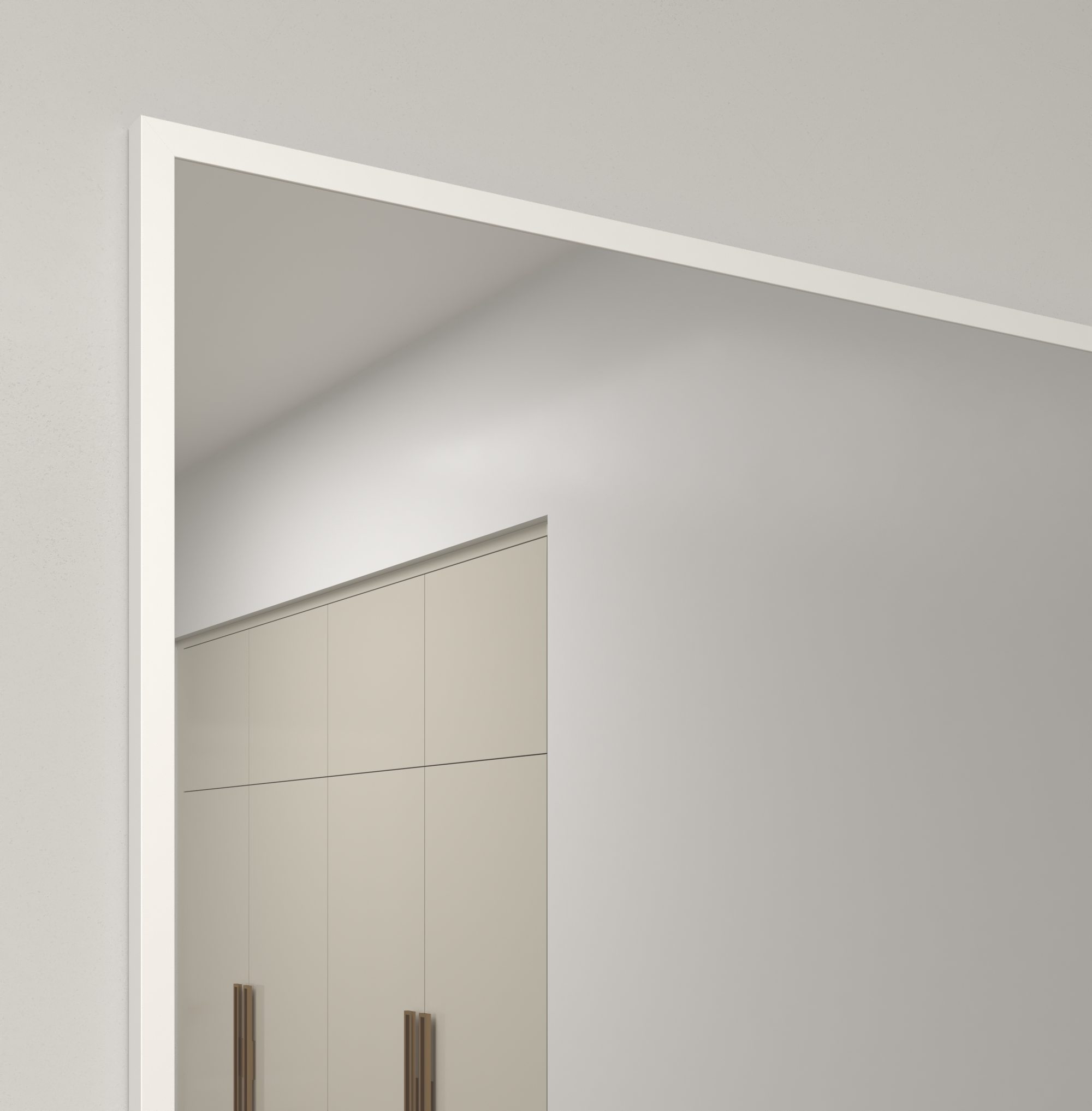 Зеркало в алюминиевой раме 05 Premium Белый Матовый - фото 3