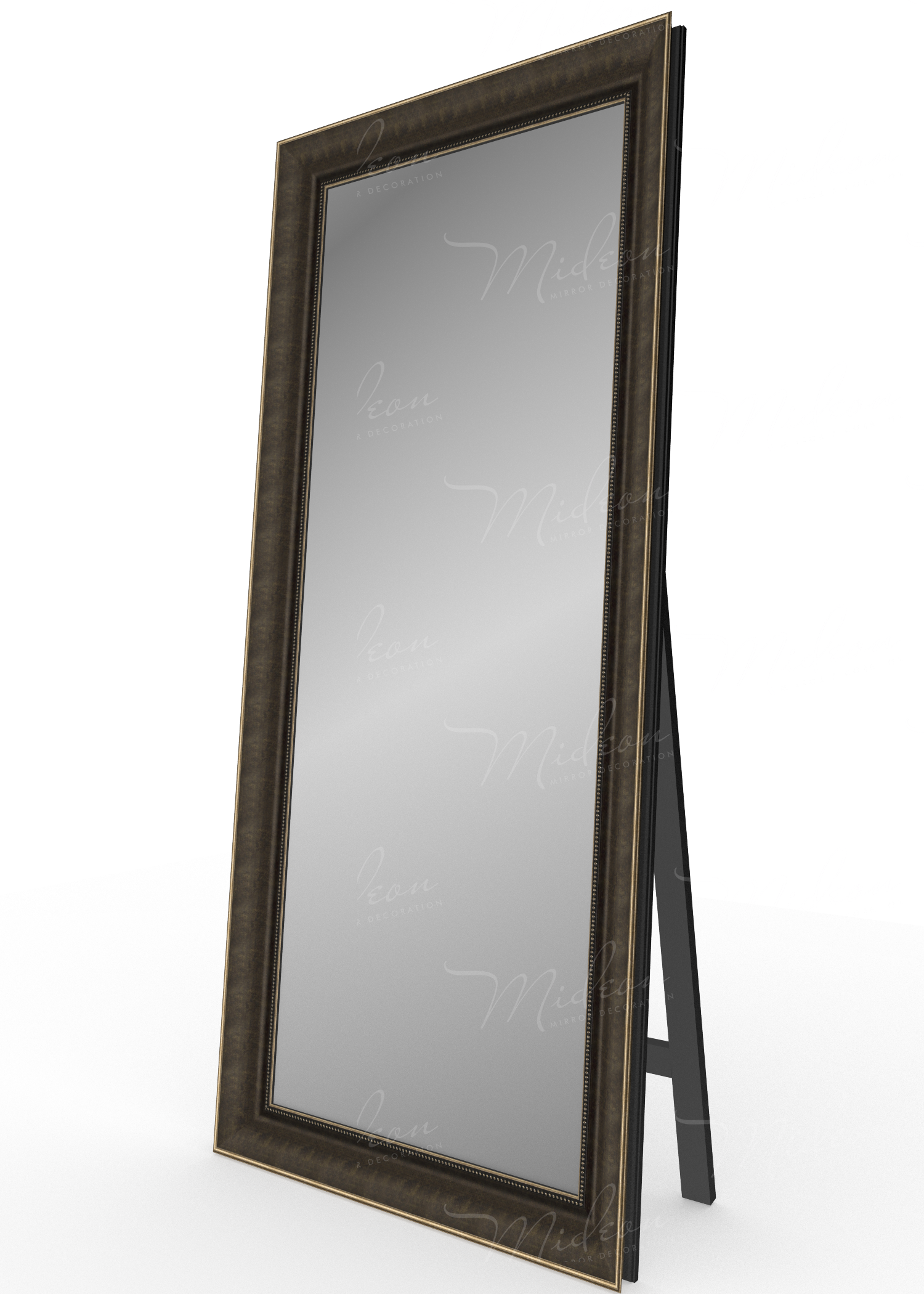 Напольное зеркало "Бартоло" коричневая с бронзой