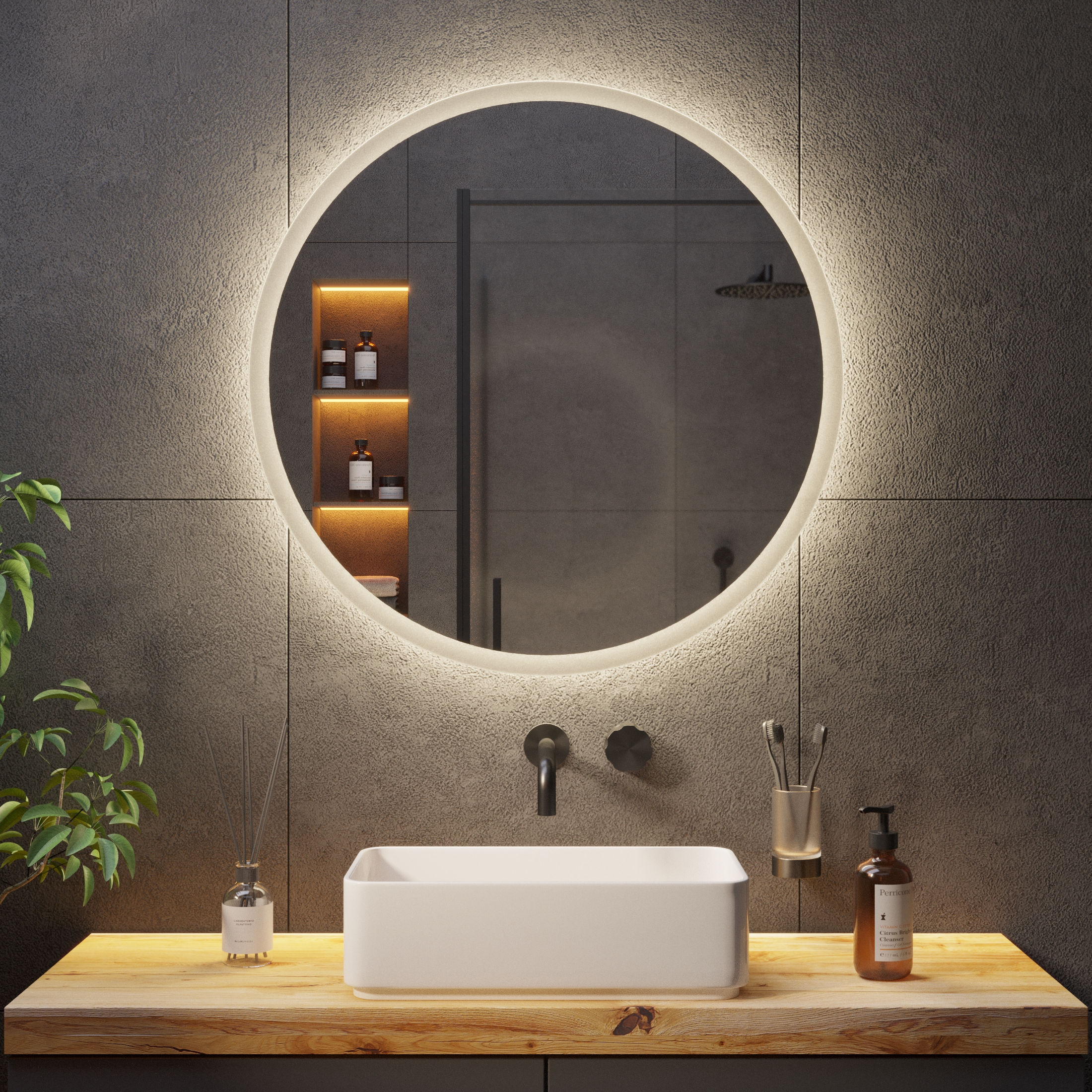 Круглое зеркало с подсветкой Ambilight 3 - фото 5