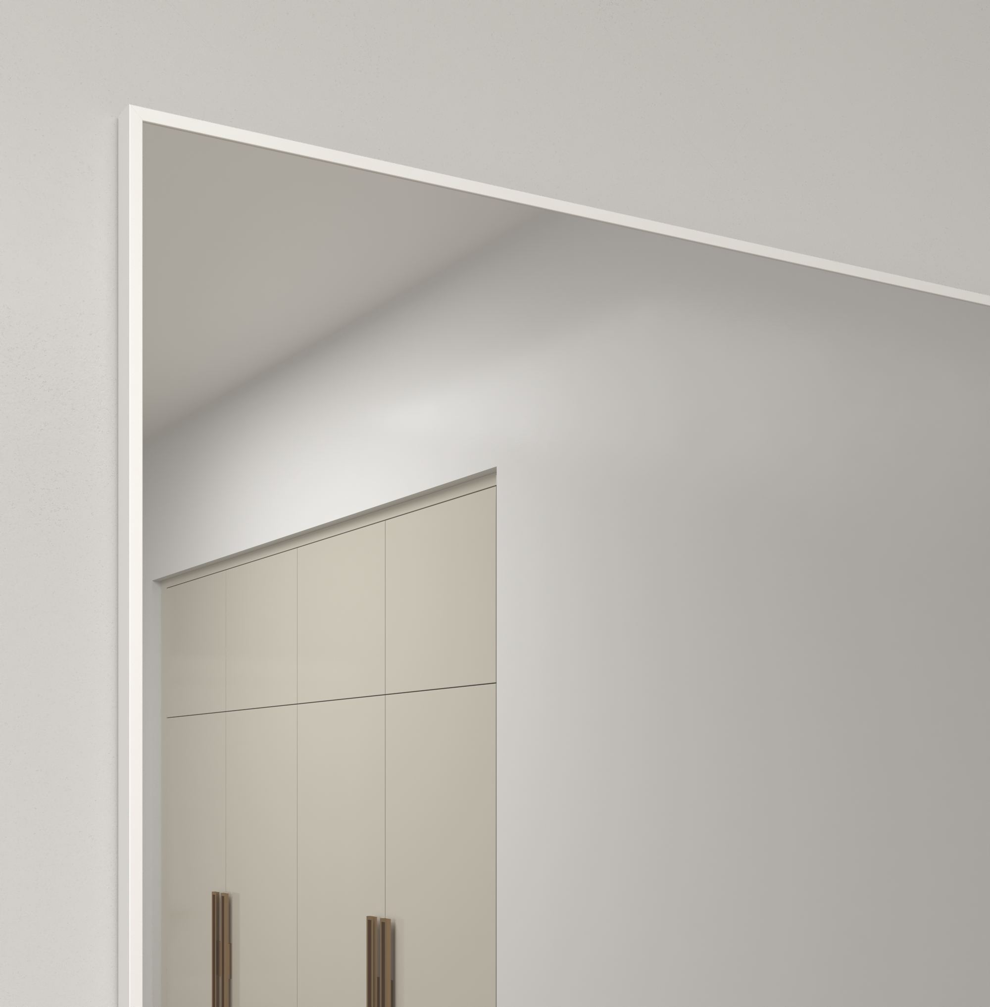 Зеркало в алюминиевой раме 01 Premium Белый Матовый - фото 3