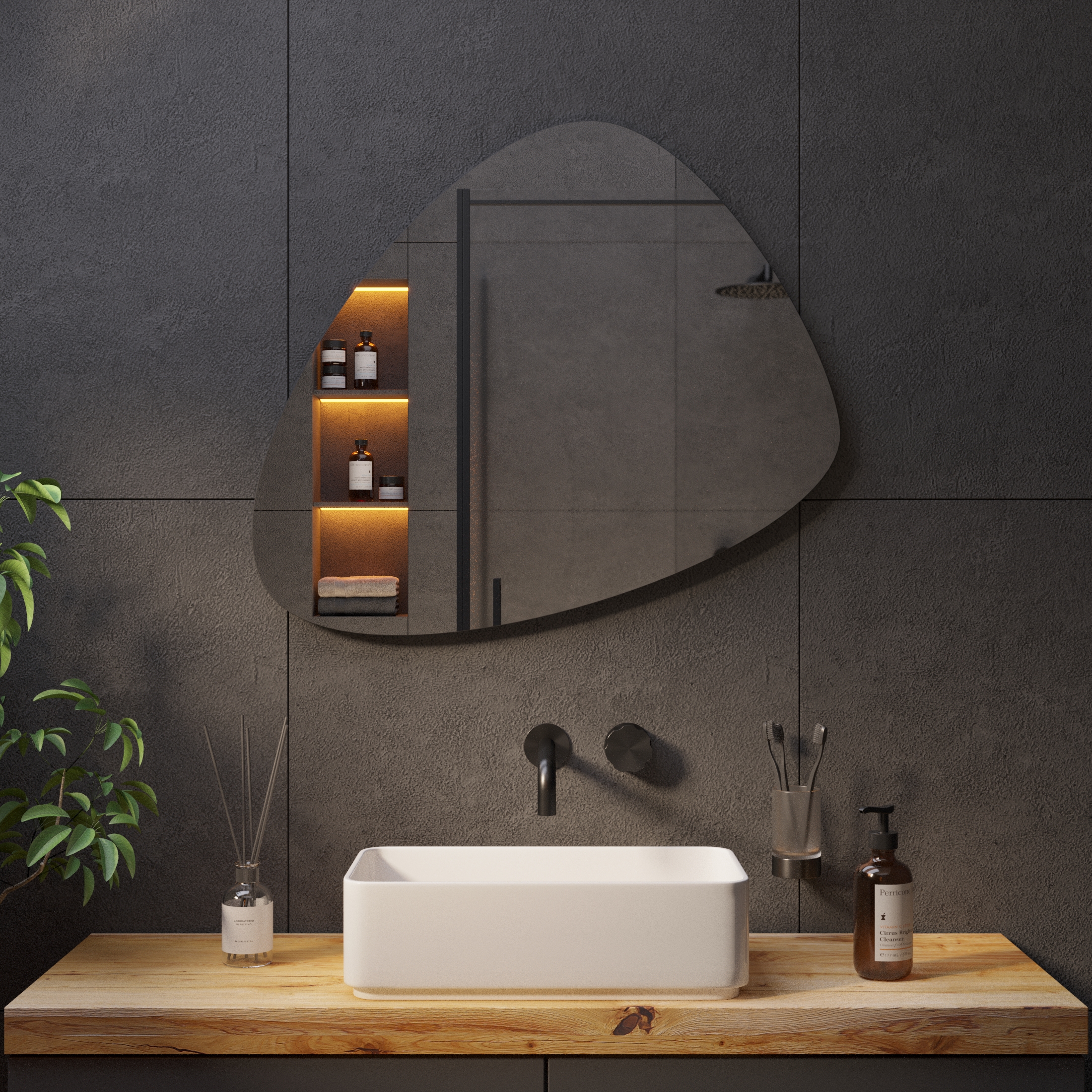 Зеркало с подсветкой Stone-13 - фото 6