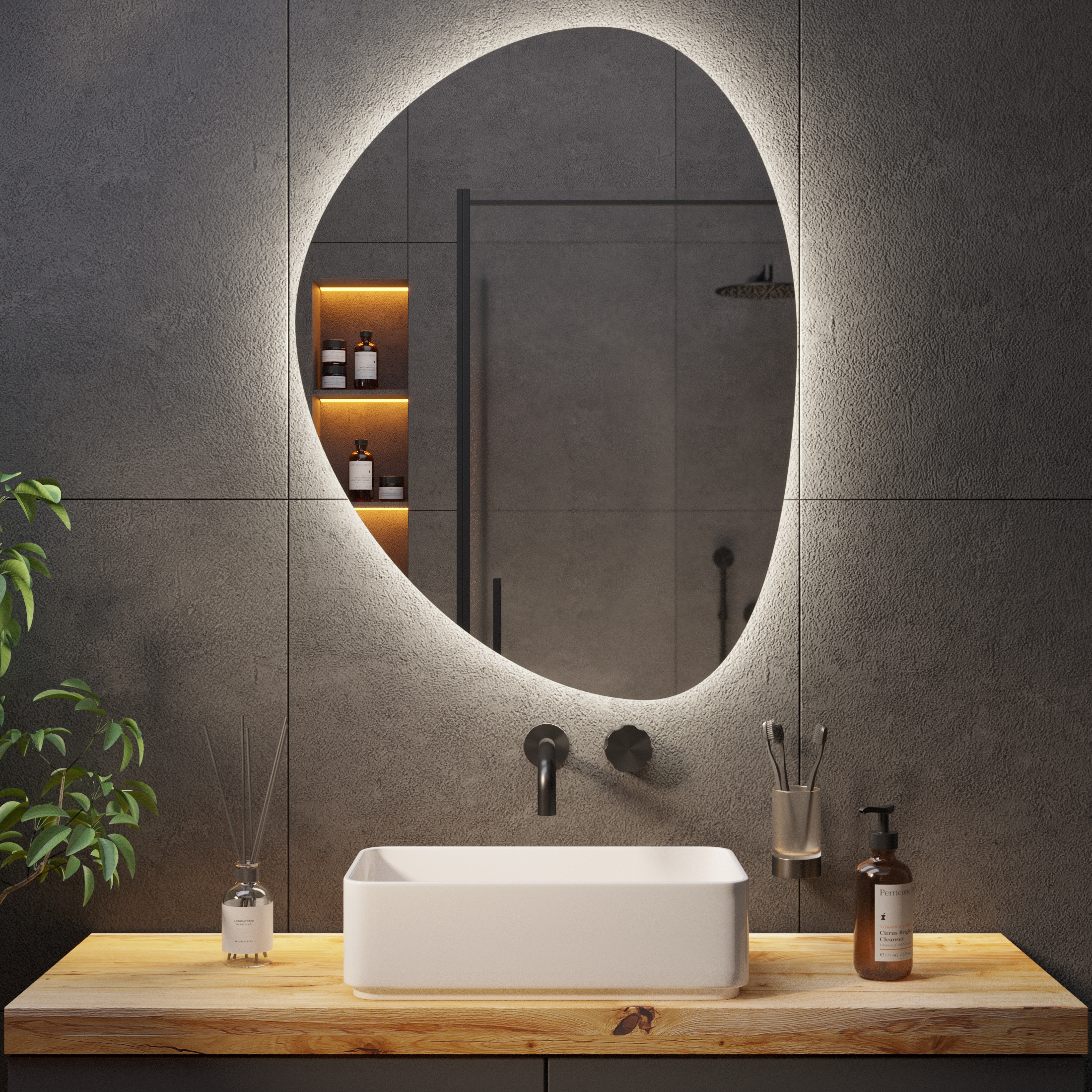 Зеркало с подсветкой Stone-12 - фото 4