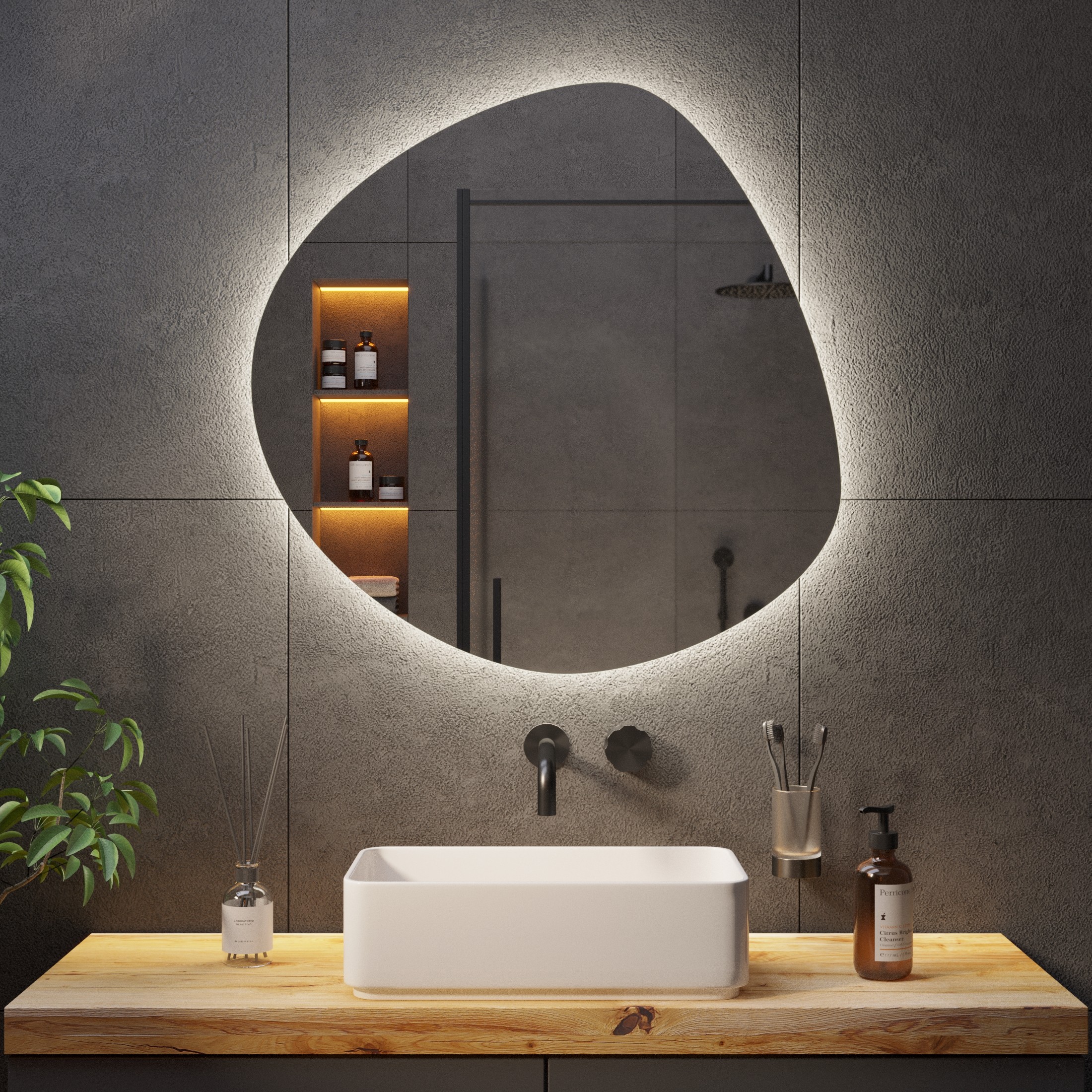 Зеркало с подсветкой Stone-10 - фото 5