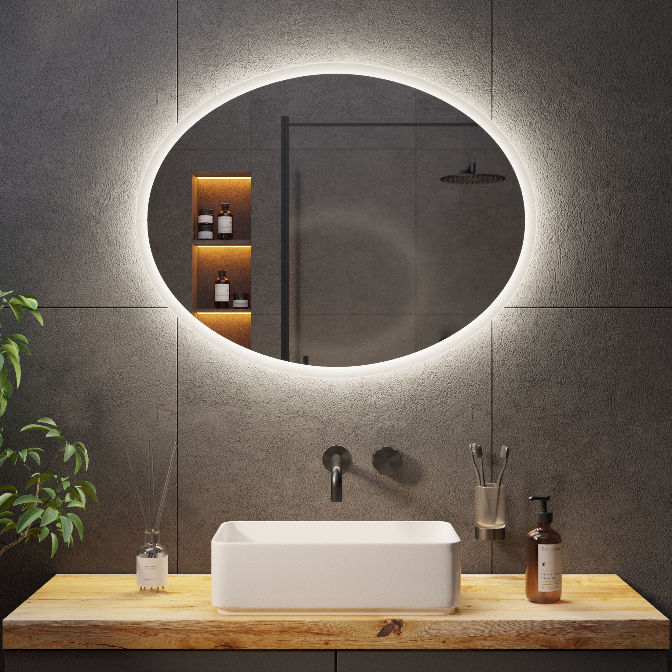 Овальное зеркало с подсветкой Ambilight 2 - фото 4