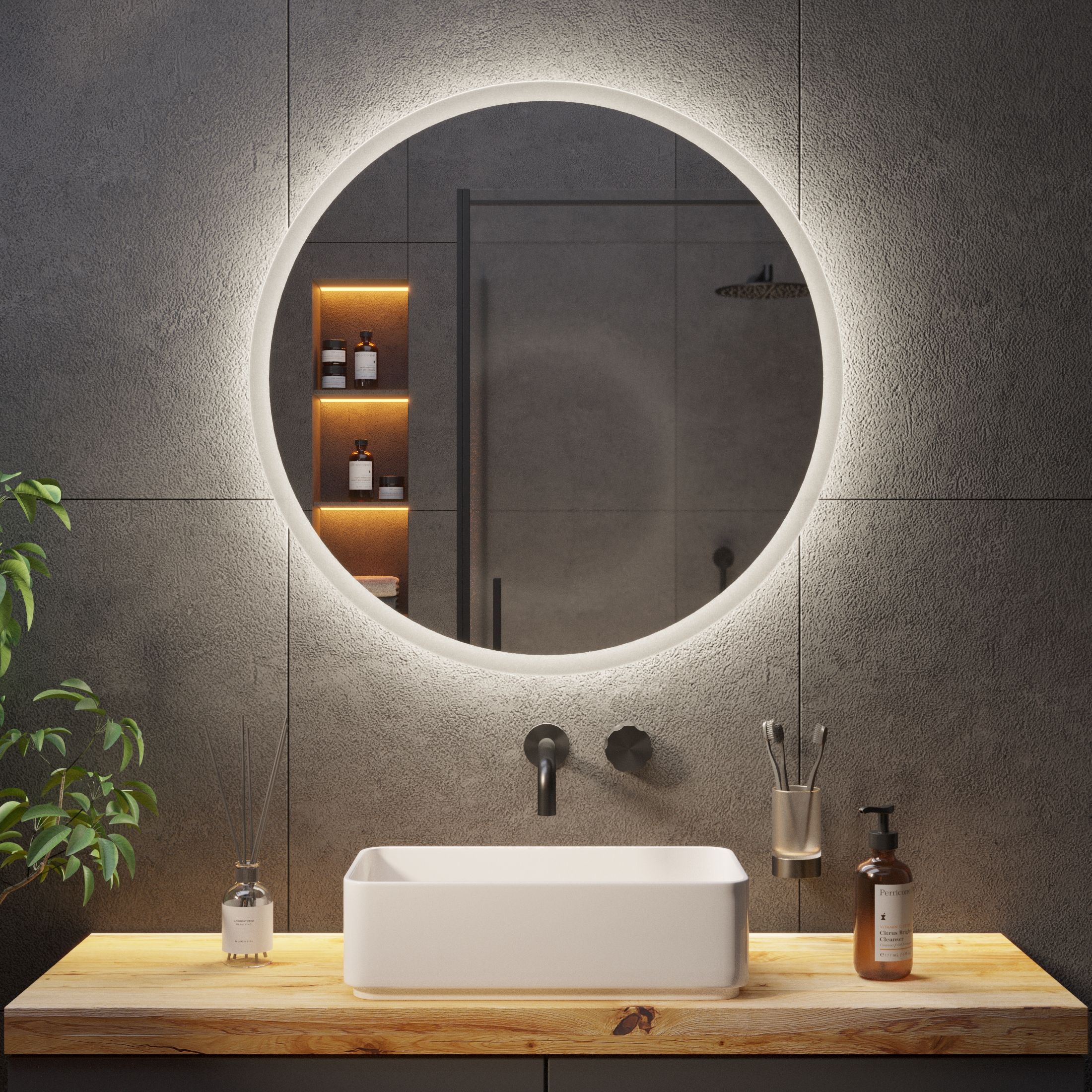 Круглое зеркало с подсветкой Ambilight 3 - фото 4