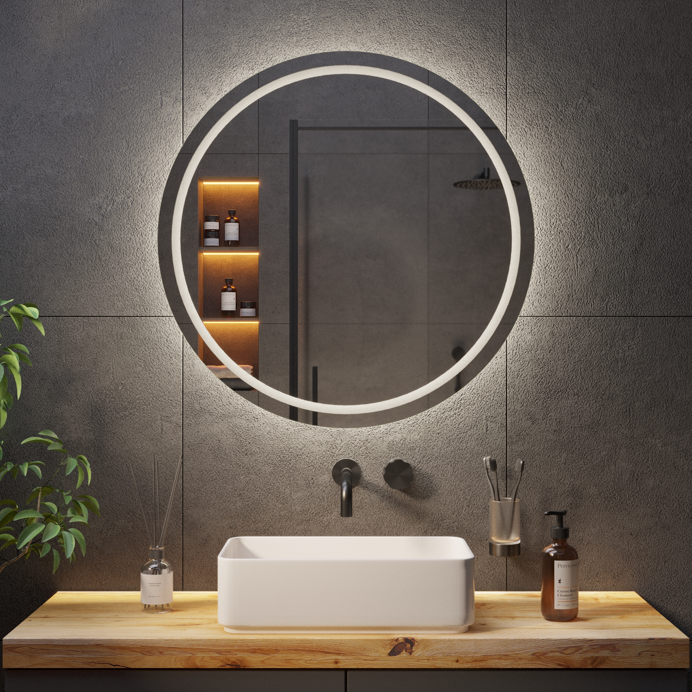 Круглое зеркало с подсветкой Ambilight 4 - фото 4