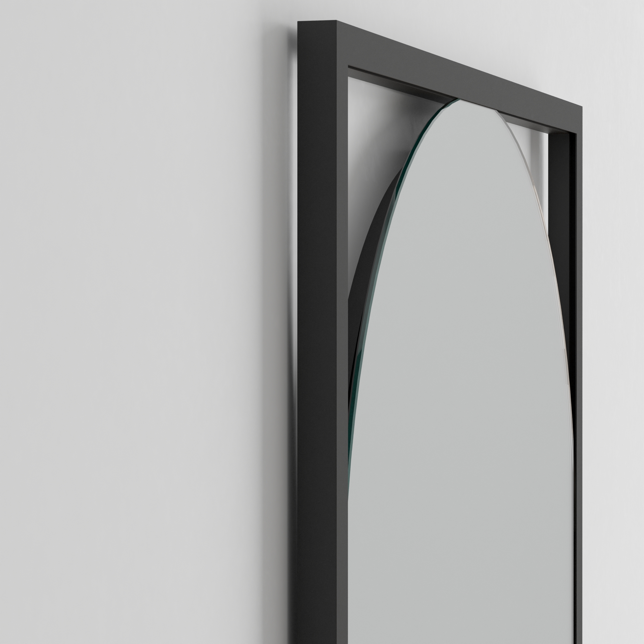 Парящее зеркало в алюминиевой раме «Visio» - фото 2