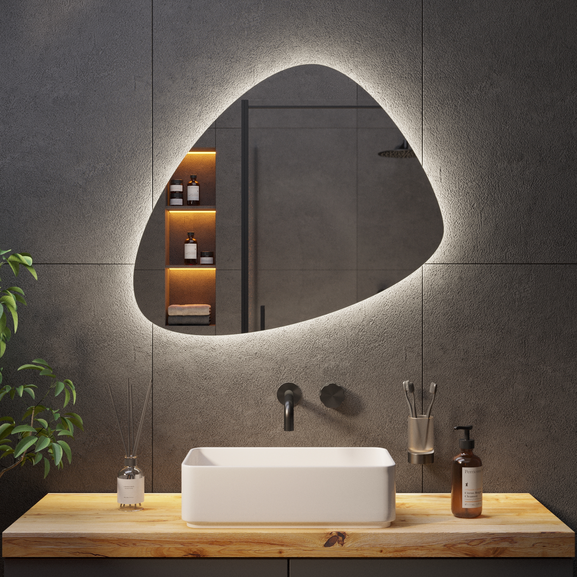 Зеркало с подсветкой Stone-13 - фото 4