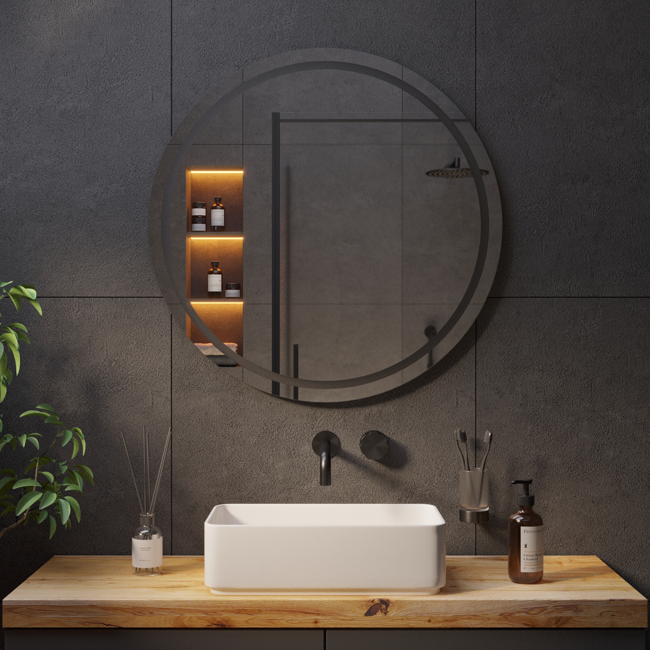 Круглое зеркало с подсветкой Ambilight 4 - фото 6