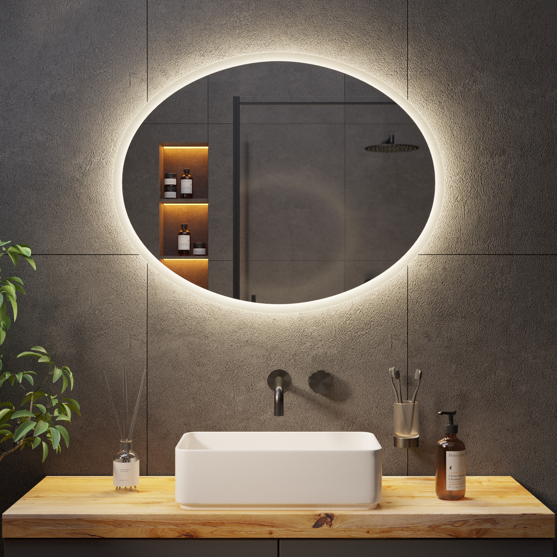 Овальное зеркало с подсветкой Ambilight 2 - фото 5