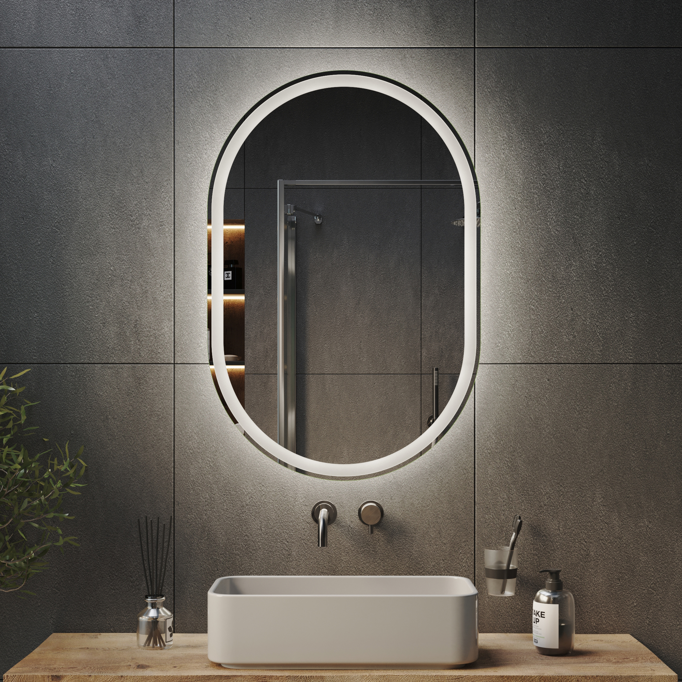 Зеркало с подсветкой Ellipse Line Ambilight - фото 4