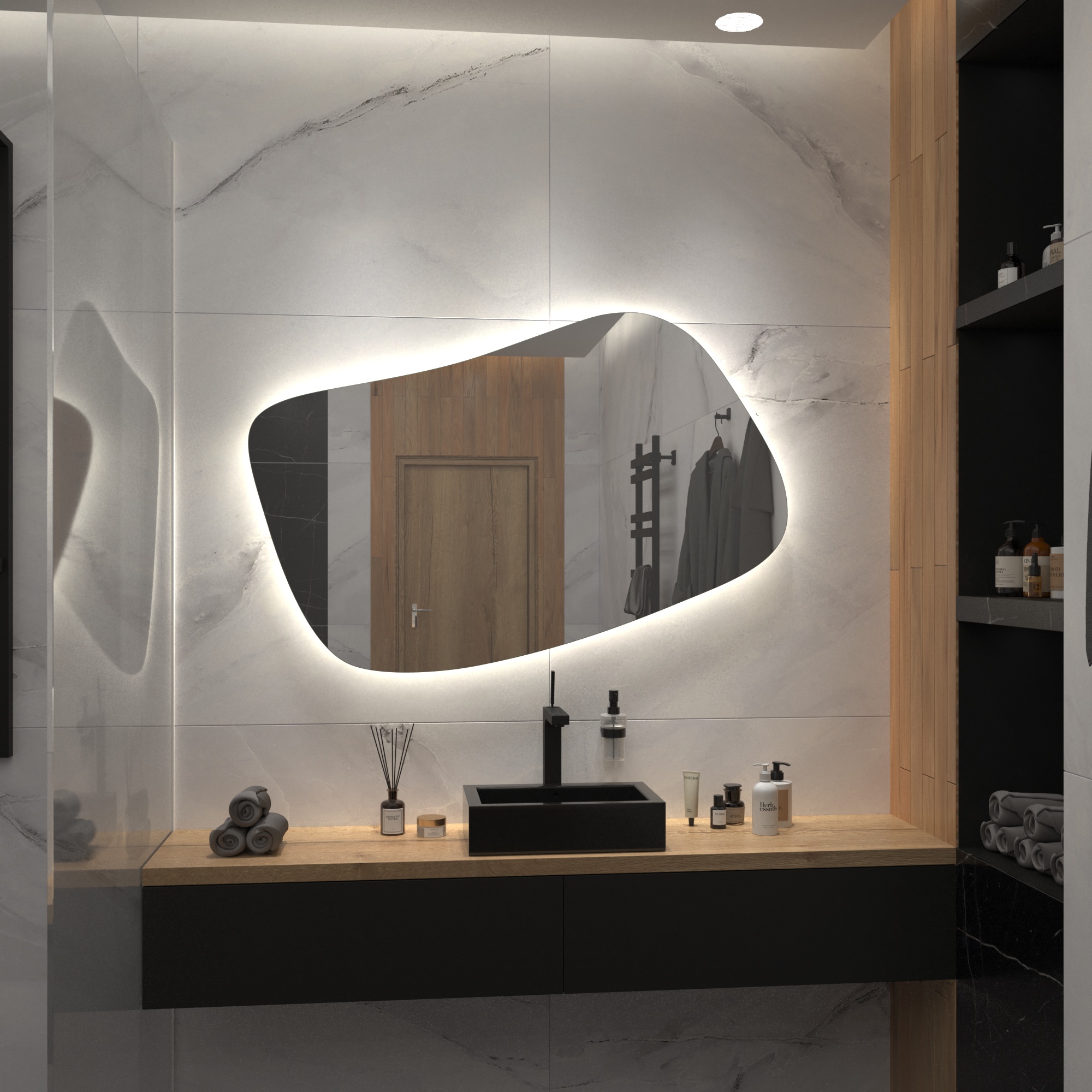 Зеркало с подсветкой Stone-23 - фото 4