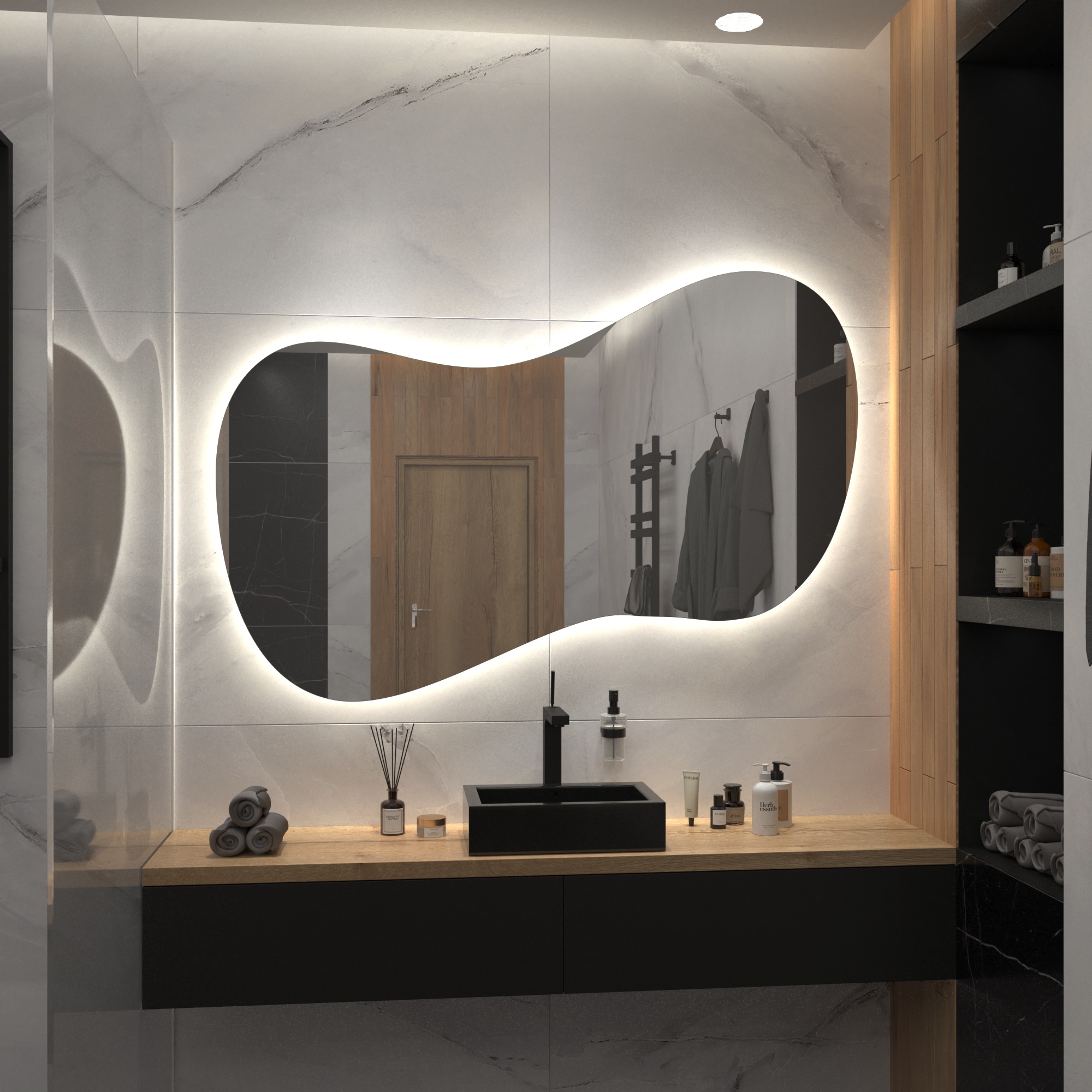 Зеркало с подсветкой Stone-26 - фото 4