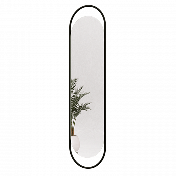 Овальное зеркало в черной металлической раме HARMONY L 178 см