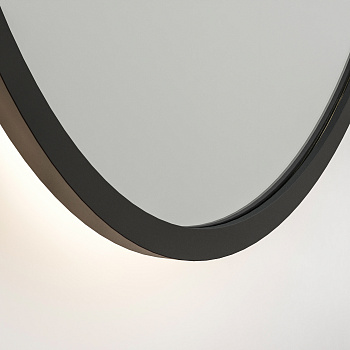 Круглое зеркало Verte с подсветкой в черной раме