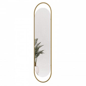Овальное зеркало в золотой металлической рамеHARMONY L 178 см