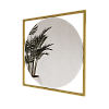 Круглое зеркало в золотой металлической раме KVADRUM DUO M 82 см