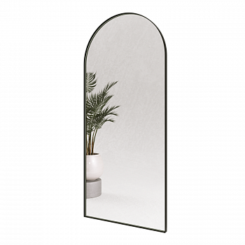Арочное зеркало в чёрной металлической раме ARKIS 180 см
