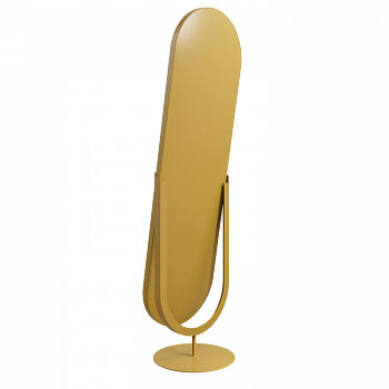 Напольное поворотное зеркало в золотой металлической раме VIRGO 165 см