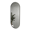 Овальное зеркало в чёрной металлической раме GLEAM M 136 см