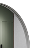 Овальное осветлённое зеркало в белой металлической раме NOLVIS M -  136 х 51 см.