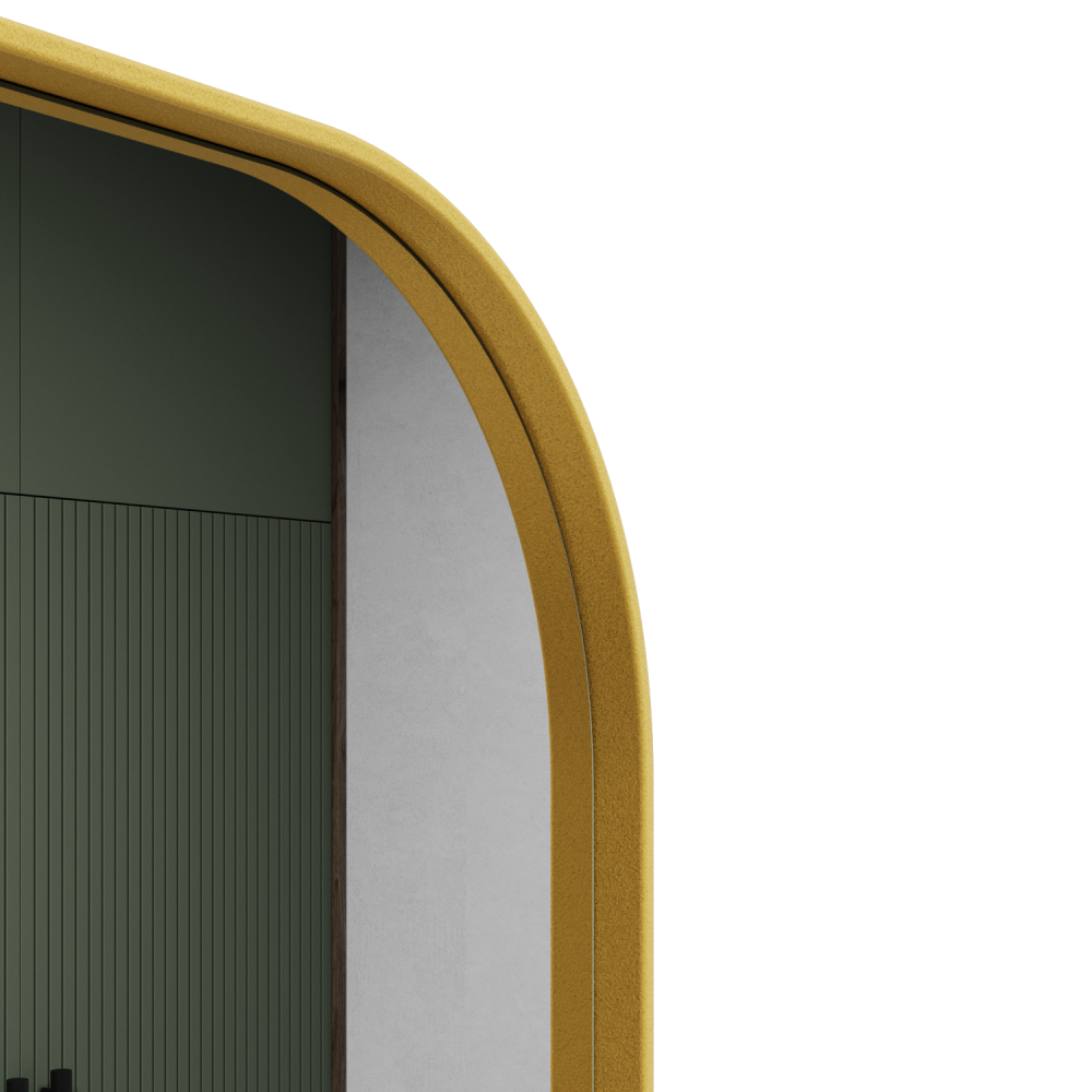 Прямоугольное зеркало в золотой металлической раме PERSO L 180 см