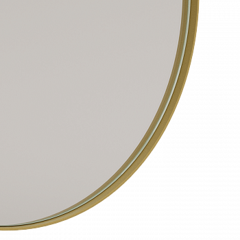 Круглое зеркало в золотой металлической раме RAUNTEL L D101 см