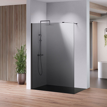 Стеклянная стационарная перегородка в душевую Стеклянная стационарная перегородка в душевую