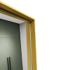 Напольное прямоугольное зеркало в золотой металлической раме MUSCA Slim Leg XL 220 см (в тонкой раме на ножке)