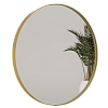Круглое зеркало в золотой металлической раме RAUNTEL M D80 см