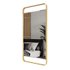 Прямоугольное зеркало в золотой металлической раме KELUR 100 см