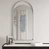 Арочное зеркало в белой металлической раме URSA 102 см
