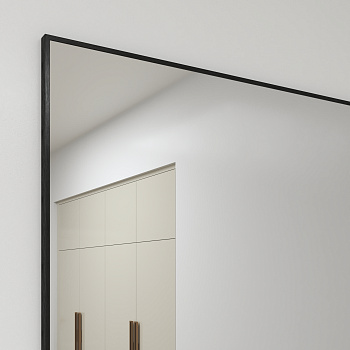 Зеркало в алюминиевой раме 01 Premium Черный Глянец Браш