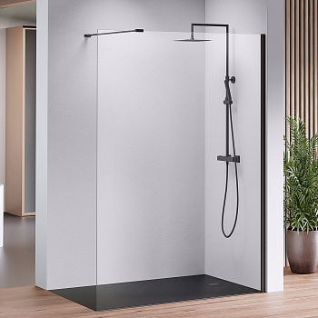 Стеклянная стационарная перегородка в душевую Стеклянная стационарная перегородка в душевую