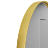 Овальное зеркало в золотой металлической раме GLEAM M 136см.