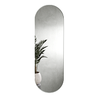 Овальное зеркало в белой металлической раме GLEAM L 180 см