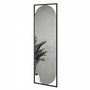 Прямоугольное зеркало в чёрной металлической раме KVADEN L 180 см